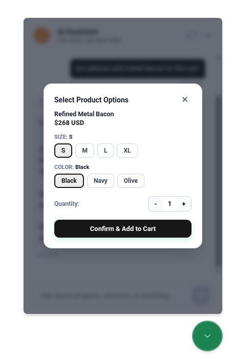 In-Chat Shopping & Cart